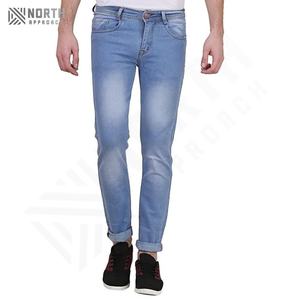 Jeans en denim décontractés pour hommes, coupe droite, uni, hiver automne 2025, respirant, grande taille, prix de gros, mode - Product Image 5