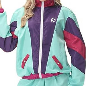 Conjuntos de Chaqueta Cortavientos de Dos Piezas de Nailon Ligero con Capucha y Cremallera Reflectante, Estampados para Invierno, para Mujer, Embalaje Personalizado, Impermeables - Product Image 5