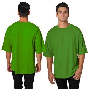 T-shirt surdimensionné uni de haute qualité pour hommes Tissu jersey respirant en coton polyester de première classe - Product Image 6