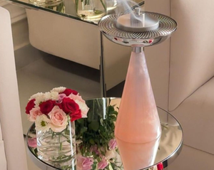 Nouveauté Brûleur d'encens en résine rose pâle de qualité supérieure Mubkhar Bakhoor pour la décoration de la maison Acier inoxydable poli - Product Image 3