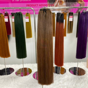 Cabello Remy vietnamita crudo real 100% Virgen bebé cutícula delgada máquina alineada doble trama hueso pelo liso - Product Image 6