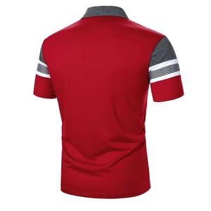 Polos grande taille pour hommes de haute qualité respirants et confortables tissu tricoté brodé de couleur unie prix de gros - Product Image 3