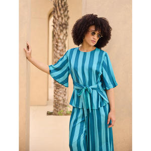 Ensemble court rayé Alma Modal 2 pièces - Tenue décontractée assortie - Product Image 6