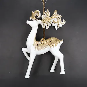 圣诞新年装饰白金亚克力3D站立驯鹿装饰品