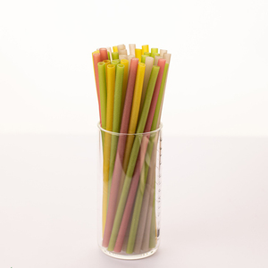 Pajita compostable de arroz para bebidas gaseosas pajitas divertidas de diferentes colores y tamaños suministradas desde Vietnam - Product Image 1