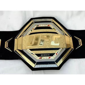 Ceintures de championnat de lutte UFC poids lourd mondial, sangle en cuir véritable, plaques en zinc de 4 mm, taille adulte 50 pouces - Product Image 4