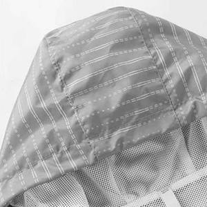 Chaqueta impermeable de nailon de poliéster de talla grande para hombres, chaquetas cortavientos lisas transpirables para deportes al aire libre en blanco personalizadas con cremallera - Product Image 5