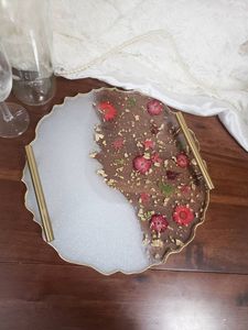 ถาดเสิร์ฟอีพ็อกซี่เรซินทำมือแบบ One-A-A-kind KITCHEN Essentials สำหรับบ้านร้านอาหารโรงแรมตกแต่งให้บริการ TRA - Product Image 5