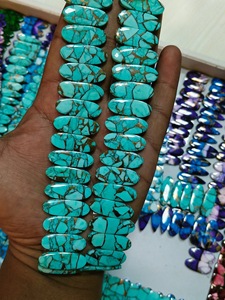 Precio al por mayor mezcla de colores ostra espinosa cobre turquesa par cabujón piedra preciosa natural para la fabricación de joyas piedra par pulida, - Product Image 4