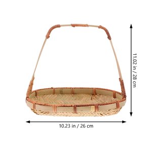 Plateau Tissé en Bambou Rectangulaire avec Poignées-Comptoir de Cuisine Panier de Fruits et de Stockage | Vente en Gros Tienphong 2025 - Product Image 6