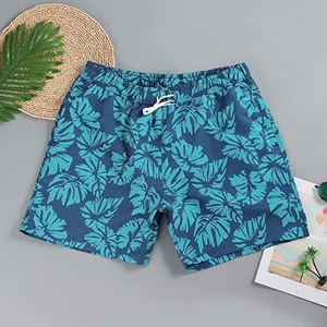 Men's Custom Summer Beach Swim <b>Shorts</b> Quick Dry Breathable Elastic Waist Polyester Jogging Gear <b>5</b> <b>Inch</b> <b>Inseam</b> Printed Beach Wear - Product Image 5