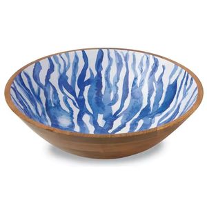 Bol de service alimentaire rond en bois avec impression émaillée, emballé en carton, pour la maison, l'hôtel, le restaurant, utilisation polyvalente, bols de service pour mariage - Product Image 2