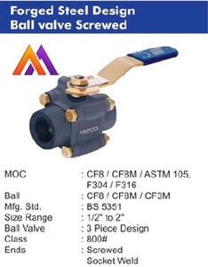 บอลวาล์วเหล็กปลอมแปลงประสิทธิภาพสูงสำหรับการปิดและควบคุมที่เชื่อถือได้สำหรับน้ำมันแรงดันสูงสามารถส่งออกจากอินเดีย - Product Image 4