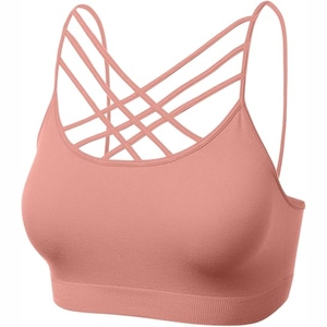 Nouvelle arrivée soutien-gorge de sport pour femmes sur mesure vêtements d'entraînement à bas quantité minimale de commande avec meilleur prix et soutien-gorge de sport à motif solide - Product Image 5