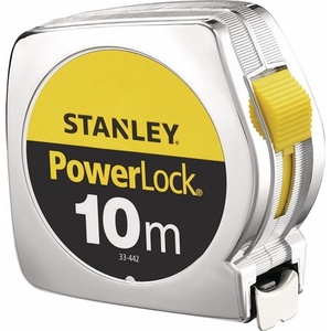 Mètre Ruban de Poche Stanley PowerLock 10 m de Longueur 25 mm de Largeur Automatique EC II Plastique SB pour Stanley - Product Image 1