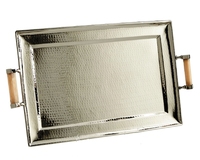 Plateau de service luxueux forme personnalisée taille poignée de concepteur assiette durable cuisine fête à la maison couleur personnalisée