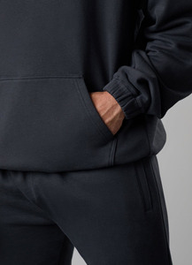 Ensemble jogging homme deux pièces, sweat-shirt et jogging gris foncé surdimensionné, logo OEM personnalisé de haute qualité. - Product Image 5