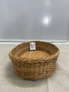 Combination Sedge and <b>Rattan</b> Woven Bread <b>Basket</b> Elegant <b>Storage</b> Tray - Product Image 2