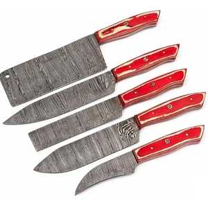 Prix de gros 1 pièce Couteau de chef Santoku moderne en bois et acier inoxydable de marque personnalisée avec étui en cuir - Product Image 1