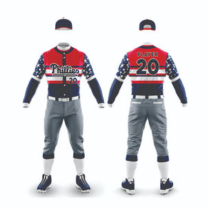 Uniformes de baseball personnalisés 100% polyester Vêtements de sport respirants Nouveau prix raisonnable - Product Image 6