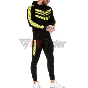 Trajes Deportivos de Invierno para Hombre, OEM, Personalizados, de Poliéster, Secado Rápido, Resistentes al Viento, Transpirables, con Sudadera y Pantalones Deportivos - Product Image 5