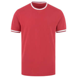 Camiseta de Jersey 100% Algodón de Alta Calidad OEM para Hombre, Cuello Redondo, Manga Corta, Logotipo Personalizado Impreso, Patrón Sólido, Secado Rápido, Transpirable - Product Image 1