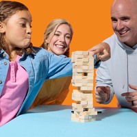 Jeu de Jenga officiel, plus de 6 façons de jouer avec des dés numériques, jeu de blocs original, tour à empiler, pour les enfants de 6 ans et plus