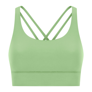 BMG โรงงานพรีเมี่ยม LuLu คุณภาพสูง 80% ไนลอน 20% สแปนเด็กซ์ผู้หญิงกีฬา Bra Tops สําหรับโยคะฟิตเนส - Product Image 1