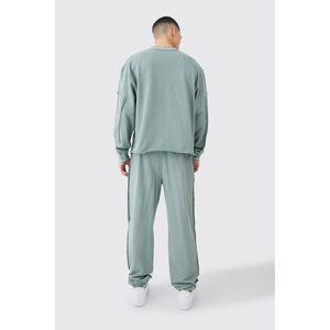 Sudadera con Capucha para Hombre en Negro y Rosa Intenso con Rayas en Contraste, Logotipo Personalizado y Pantalones Deportivos a Juego, Marca Privada OEM - Product Image 6