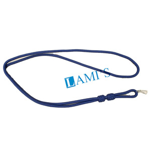 Best Quality Ceremonial Silk <b>Lanyard</b> with Custom Logo Adjustable Size Blue Navy Pleated Design for Uniform Accessories - Product Image 2