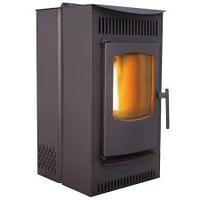 Poêle à granulés de bois au design moderne pour le chauffage des salles de bain, chauffage autonome à biomasse avec télécommande Wi-Fi, 180-200m², 19,5KW