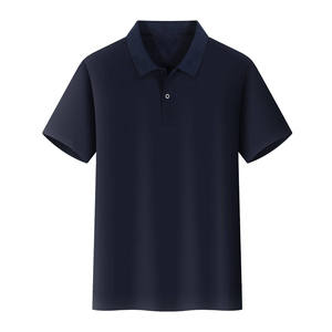 Polos en maille 100% polyester de haute qualité pour hommes Logo personnalisé et tissu respirant Polo pour hommes - Product Image 2