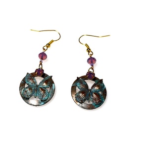 Tendencias 2024: Aretes Grandes de Mariposa con Diseño de Pátina, Aretes Tropicales Monstruosos, Joyería de Moda de TikTok para Chicas - Product Image 1