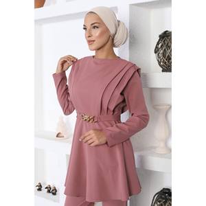 ชุดเซ็ตสองชิ้นลำลองสำหรับสุภาพสตรี พร้อมเข็มขัด กางเกงขาสั้นยาวระดับเข่า เสื้อเบลเซอร์สำหรับฤดูร้อน ไซส์ XL เหมาะสำหรับใส่ไปคลับ ทำงาน หรือใส่ลำลอง - Product Image 2