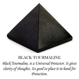 Pyramide en Agate Noire Naturelle 50-55 mm, Tour de Cristal pour la Protection, la Stabilité et la Force - Product Image 3