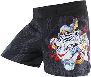 Pantalones cortos MMA de cintura media personalizados de alta calidad hasta la rodilla estilo callejero antiarrugas para deportes haz tu propia ropa de artes marciales - Product Image 4