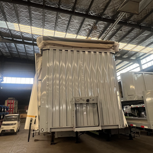ADRs Standard 4-Axle Steel Low Bed Semi Trailer High Quality <b>Tarp</b> System 30-100t Payload Capacity for International Transport - Product Image 4