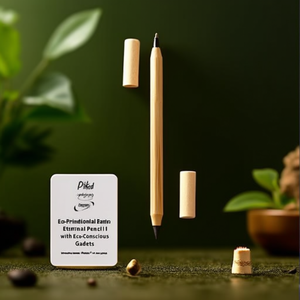 Penna Promozionale Ecologica in Bambù Pikford, Matita Eterna con Gadget Eco-Consapevoli - Product Image 3