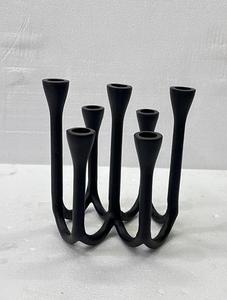 Modern <b>Black</b> Color Table Decorative Aluminum <b>Candle</b> <b>Holder</b> Metal Unique <b>Pillar</b> <b>Candle</b> <b>Holder</b> for Events Wedding Decor - Product Image 6