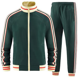 Survêtement de sport actif éco-responsable pour homme, taille plus, imprimé, respirant, chaud, avec poche arrière zippée, couleur unie - Product Image 3