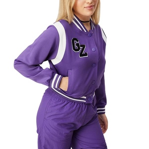 แจ็คเก็ตวาร์ซิตี้ผู้หญิงสีพื้นราคาส่งที่ดีที่สุด-ระบายอากาศได้ดี เป็นมิตรกับสิ่งแวดล้อม กันลม คุณภาพพรีเมียม สีสันตามสั่ง - Product Image 1