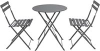 Ensemble de table et chaises pliantes en fer durable pour 4 personnes, design moderne, écologique, imperméable, portable, pour l'extérieur, les hôtels, les cours