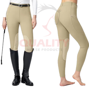 Jodhpurs d'équitation classiques pour femmes offrant une coupe sur mesure, un matériau extensible flexible, des genouillères renforcées et un confort durable - Product Image 4