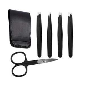 ชุดเครื่องมือทำขนตาสแตนเลสแบบเต็มชุดแหนบคิ้วทนทานใช้ซ้ำได้ - Product Image 1