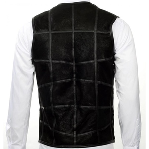Gilet en cuir léger de haute qualité pour hommes avec logo personnalisé, style décontracté, respirant, pour l'hiver à bas prix - Product Image 6