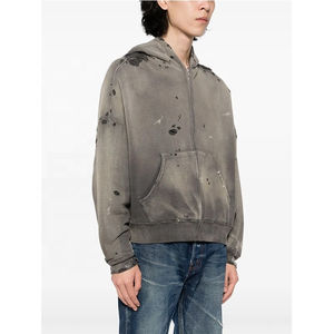 OEM Personnalisé, Solide, Écologique, Tendance, Streetwear, avec ornements en strass effet vieilli, délavé à l'acide, 100% Coton, Hiver - Product Image 5