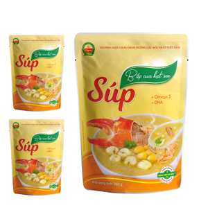 ข้าวโพดเมล็ดบัวและปูซุปเพื่อสุขภาพส่วนผสมสดพร้อมรับประทานไม่มีสารกันบูดบรรจุในกระเป๋าสินค้าเด็ก - Product Image 6