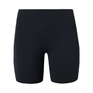 กางเกงขาสั้นเล่นโยคะเอวสูงสีพื้นสำหรับผู้หญิงแฟชั่นมีกระเป๋าวัสดุผ้าสแปนเด็กซ์/ ไนลอนยืดได้สี่ทิศทาง - Product Image 1