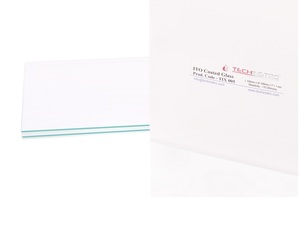 Verre enduit d'ITO à haute transparence Excellente conductivité pour les écrans industriels Panneaux tactiles Escalier solaire extérieur OLED - Product Image 1