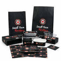 Boîte à emporter en papier noir personnalisée FSC pour hamburgers, poulet frit, frites, emballage de restaurant